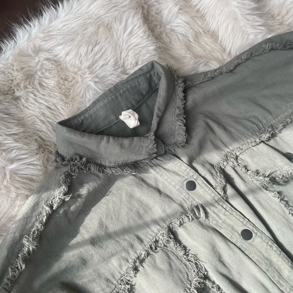 Elan Rock & Roll Olive Military-Style Jacket - Picture 3 of 5